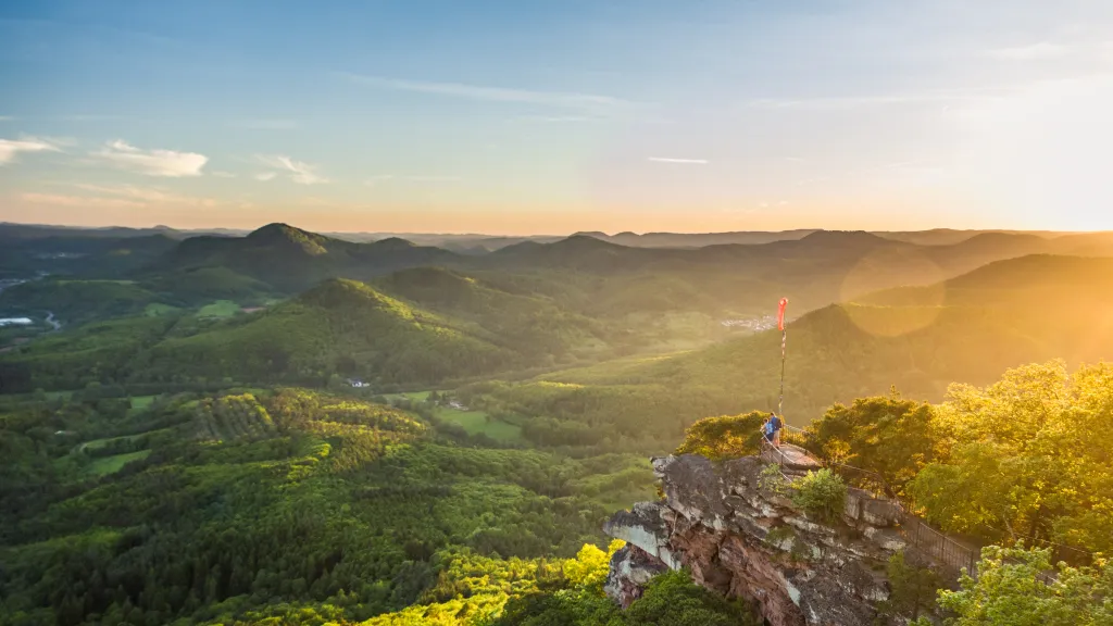 Aussicht am Orensfels auf der Hütten-Tour