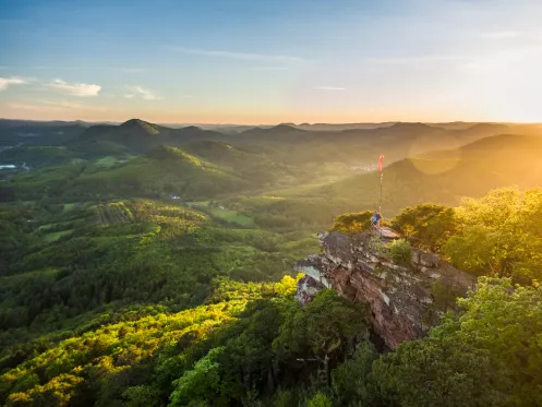 Aussicht am Orensfels auf der Hütten-Tour